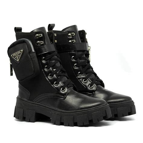 bota da prada original valor|prada military boots.